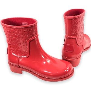 coach red boots